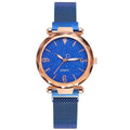 Women’s Magnetic Rose Gold Wrist Watch. Model A - Blue