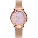 Women’s Magnetic Rose Gold Wrist Watch. Model A - Pink
