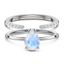 Yonder glow ring & twinkling band - 925 sterling silver / 5 