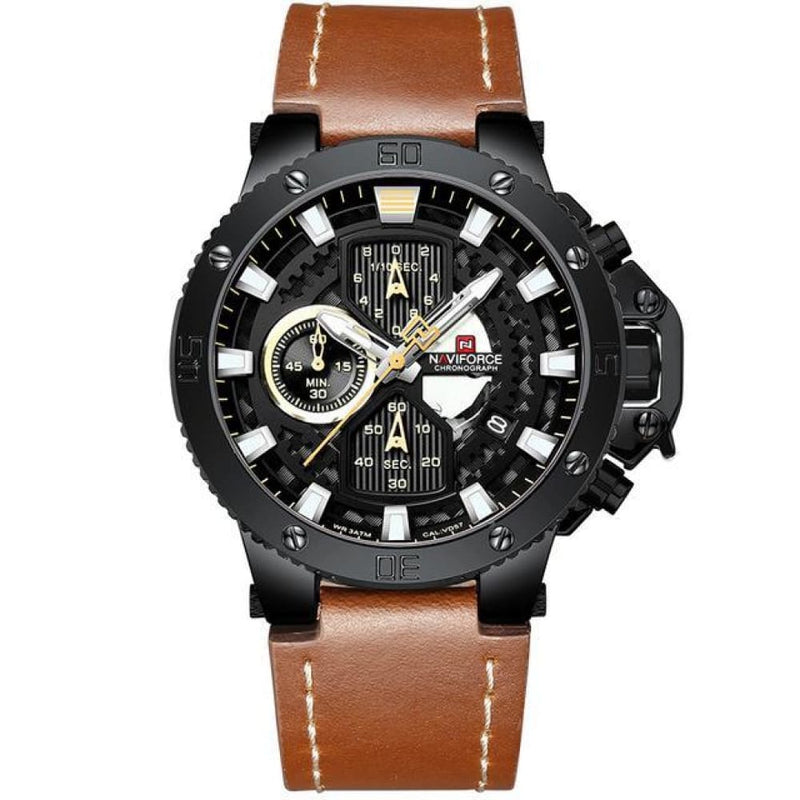 Zincon Chronograph Leather Watch - Yellow
