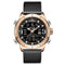 Zonevo Stainless Steel Wrist Watch - Gold Black